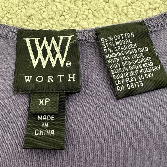 Worth Purple Tank Top, very fitted, Size XP - Picture 3 of 7